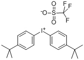 双［4-(1,1-二甲基乙基)苯基］碘鎓与三氟甲磺酸的盐(1:1), 84563-54-2, 结构式