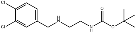 CarbaMic acid, [2-[[(3,4-dichlorophenyl)Methyl]aMino]ethyl]-, 1,1-diMethylethyl ester (9CI) Structure