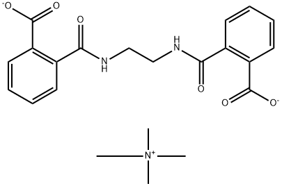 2(N,N,N-トリメチルメタンアミニウム)・2,2′-[1,2-エタンジイル]ビス(イミノカルボニル)ビス(ベンゾアート) 化学構造式