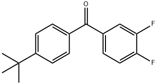 4-TERT-ブチル-3',4'-ジフルオロベンゾフェノン 化学構造式