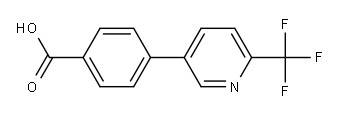 4-(6-(Trifluoromethyl)pyridin-3-yl)benzoic acid Structure