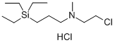 1-Propanamine, N-(2-chloroethyl)-N-methyl-3-(triethylsilyl)-, hydrochl oride 结构式