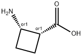 CIS-2-アミノシクロブタン-1-カルボン酸 化学構造式