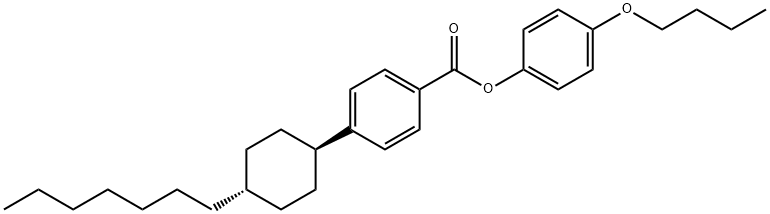 庚基环己基苯甲酸对丁氧基苯酚酯, 84601-03-6, 结构式