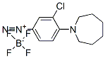 3-chloro-4-hexahydro-1H-azepin-1-yl-benzenediazonium tetrafluoroborate 结构式