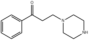1-フェニル-3-(1-ピペラジニル)-1-プロパノン 化学構造式