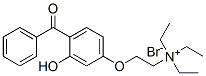 [2-(4-benzoyl-3-hydroxyphenoxy)ethyl]triethylammonium bromide 结构式