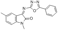 1,5-Dimethyl-3-(5-phenyl-1,3,4-oxadiazol-2-ylimino)-2-indolinone|