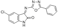 5-Chloro-3-(5-phenyl-1,3,4-oxadiazol-2-ylimino)-2-indolinone Structure