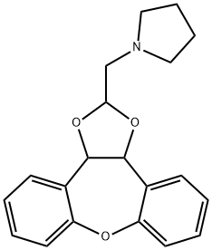 Pyrrolidine, 1-((3a,12b-dihydrodibenzo(b,f)-1,3-dioxolo(4,5-d)oxepin-2 -yl)methyl)-|
