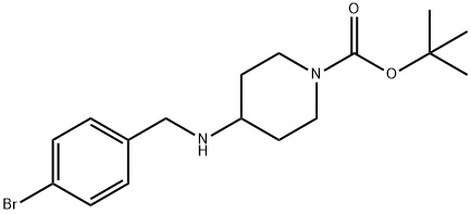 1-BOC-4-(4-BROMO-BENZYLAMINO)-PIPERIDINE Structure