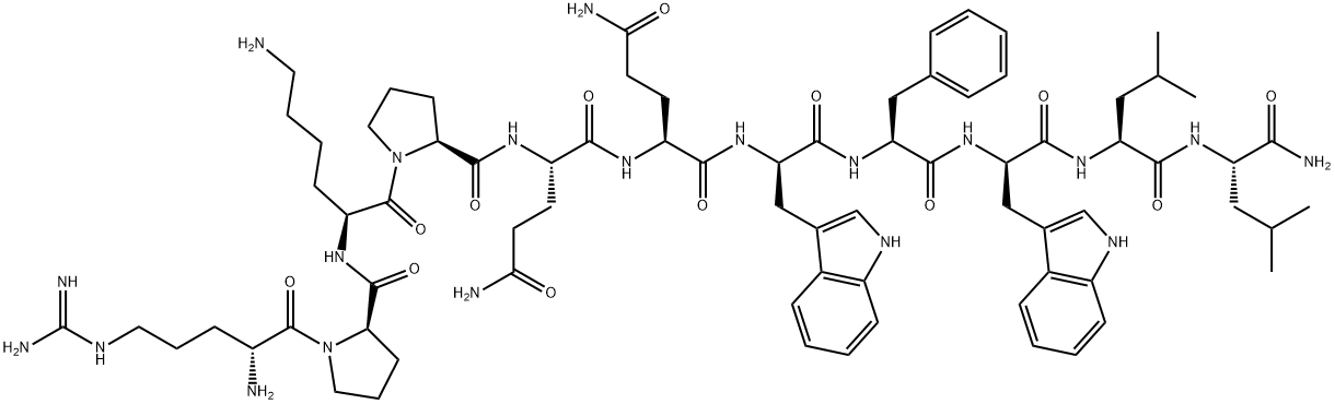 (D-ARG1,D-PRO2,D-TRP7·9,LEU11)-SUBSTANCE P 结构式