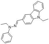 9-乙基咔唑-3-甲醛-N-乙基-N-苯腙 结构式