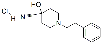 4-hydroxy-1-phenethylpiperidine-4-carbonitrile monohydrochloride 结构式