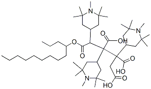 1,2,3-tris(1,2,2,6,6-pentamethyl-4-piperidyl) 4-tridecyl butane-1,2,3,4-tetracarboxylate 结构式