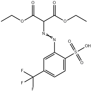diethyl hydrogen [[2-sulpho-5-(trifluoromethyl)phenyl]azo]malonate Structure