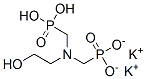 [[(2-ヒドロキシエチル)イミノ]ビス(メチレン)]ビス[ホスホン酸水素カリウム] 化学構造式