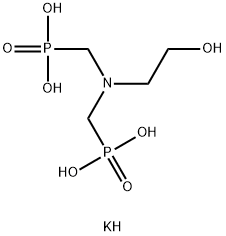 [[(2-ヒドロキシエチル)イミノ]ビス(メチレン)]ビス[ホスホン酸ジカリウム] 化学構造式