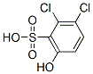 2,3-ジクロロ-6-ヒドロキシベンゼンスルホン酸 化学構造式