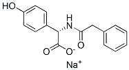 sodium (S)-(4-hydroxyphenyl)(phenylacetamido)acetate Structure