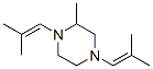 2-methyl-1,4-bis(2-methylprop-1-enyl)piperazine Structure