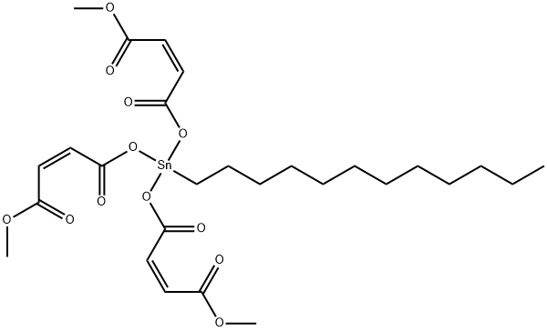 methyl (Z,Z,Z)-8-dodecyl-8-[(4-methoxy-1,4-dioxobut-2-enyl)oxy]-3,6,10-trioxo-2,7,9-trioxa-8-stannatrideca-4,11-dien-13-oate Structure