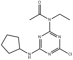 N-[4-chloro-6-(cyclopentylamino)-1,3,5-triazin-2-yl]-N-ethylacetamide Structure