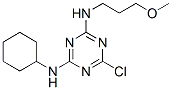 6-クロロ-N-シクロヘキシル-N'-(3-メトキシプロピル)-1,3,5-トリアジン-2,4-ジアミン 化学構造式