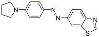 Benzothiazole, 6-((4-(1-pyrrolidinyl)phenyl)azo)- Structure