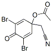 2,5-Cyclohexadiene-1-acetonitrile, 1-(acetyloxy)-3,5-dibromo-4-oxo- Structure