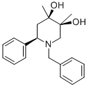 (3-alpha,4-alpha,6-alpha)-3,4-Dimethyl-6-phenyl-1-(phenylmethyl)-3,4-p iperidinediol Structure