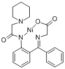 [N-[α-[2-(ピペリジノアセトアミド)フェニル]ベンジリデン]グリシナト]ニッケル 化学構造式