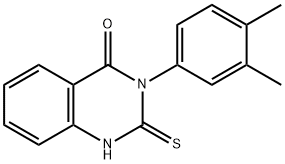 3-(3,4-二甲基苯基)-2-硫烷基-3,4-二氢喹唑啉-4-酮, 84772-25-8, 结构式
