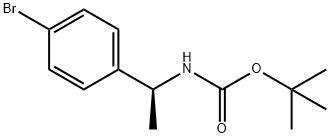 [(S)-1-(4-溴苯基)乙基]氨基甲酸叔丁酯 结构式