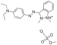 3-[[4-(二乙氨基)苯基]偶氮]-1,2-二甲基-1H-吲哚翁硫酸甲酯盐 结构式