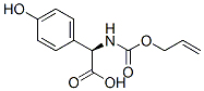 (αR)-4-ヒドロキシ-α-[[(2-プロペニルオキシ)カルボニル]アミノ]ベンゼン酢酸 化学構造式