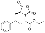 Ethyl (S)-2-[(S)-4-methyl-2,5-dioxo-1,3-oxazolidin-3-yl]-4-phenylbutyrate Struktur