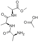 L-丙氨酰-L-丙氨酰-L-氨基丙酸甲基酯醋酸盐 结构式