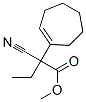 α-シアノ-α-エチル-1-シクロヘプテン-1-酢酸メチル 化学構造式