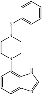 Piperazine, 1-(1H-benzimidazol-4-yl)-4-(phenylthio)- Struktur