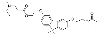 2-[4-[1-methyl-1-[4-[2-[(1-oxoallyl)oxy]ethoxy]phenyl]ethyl]phenoxy]ethyl N,N-diethyl-beta-alaninate Structure