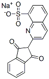 2-(2,3-二氢-1,3-二氧代-1H-茚-2-基)-8-喹啉磺酸钠盐, 84864-69-7, 结构式