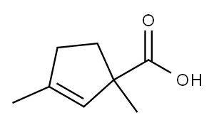 2-Cyclopentene-1-carboxylic acid, 1,3-dimethyl- (9CI) Struktur