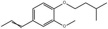 2-メトキシ-4-(1-プロペニル)フェニルイソペンチルエーテル 化学構造式
