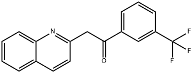 2-キノリン-2-イル-1-[3-(トリフルオロメチル)フェニル]エタノン 化学構造式