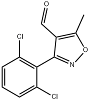 3-(2,6-二氯苯基)-5-甲基异恶唑-4-甲醛 结构式