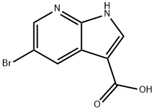 5-ブロモ-1H-ピロロ[2,3-B]ピリジン-3-カルボン酸 化学構造式