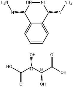 2,3-ジヒドロ-1,4-フタラジンジオンジヒドラゾン・2(2R,3R)-2,3-ジヒドロキシブタン二酸 化学構造式