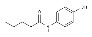N-(4-hydroxyphenyl)pentanamide Struktur