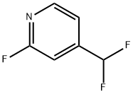 2-フルオロ-4-(ジフルオロメチル)ピリジン 化学構造式
